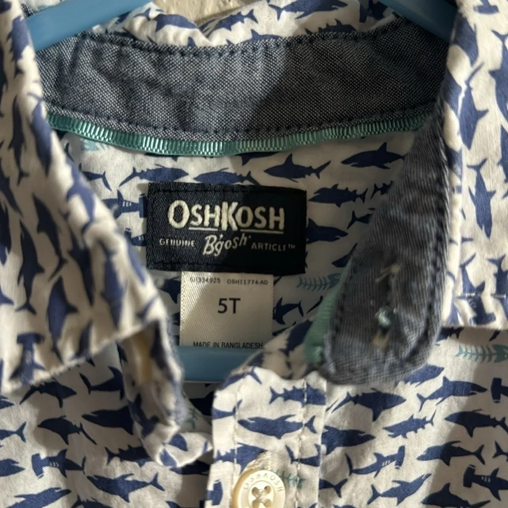 Oshkosh B’gosh Shark Print Button Down Shirt